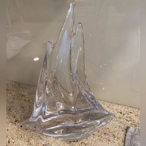 Daum France crystal sailboat